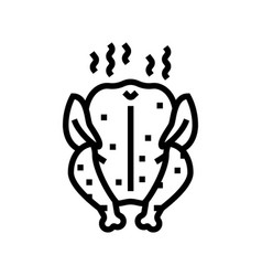 Chicken Smoked Line Icon