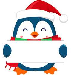 Cute Christmas Penguin Cartoon Character