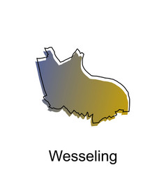 High Detailed Map Of Wesseling Modern Outline