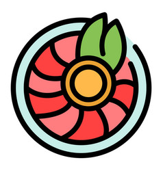 Korean Health Food Icon Flat