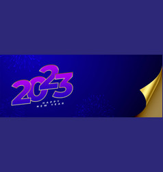 Premium 2023 New Year Banner In Page Curl Style