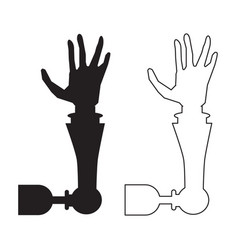 Prosthetic Arm Icon On White Background