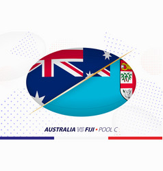 Rugby Match Between Australia And Fiji Concept