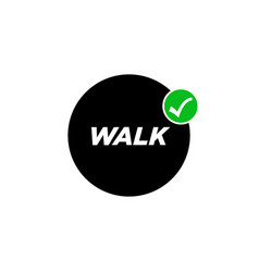 Walk Can Do Here Icon Typography Icon