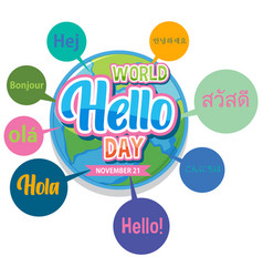 World Hello Day Banner Design