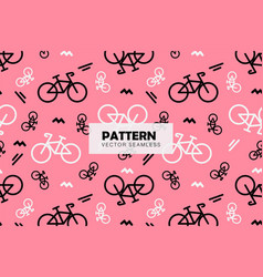 Bicycle Geometric Line Shapes Pattern