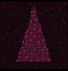 Digital Christmas Tree With Binary Code Christmas