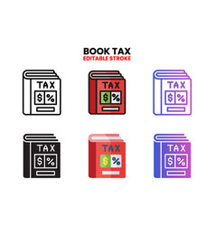 Book Tax Icon Set With Different Styles