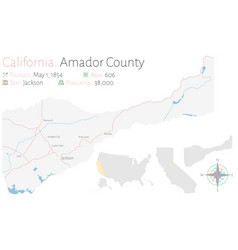 Map Amador County In California