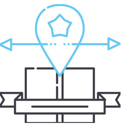 Brand Positioning Line Icon Outline Symbol