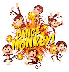 Comic Speech Bubble With Dance Monkey Text