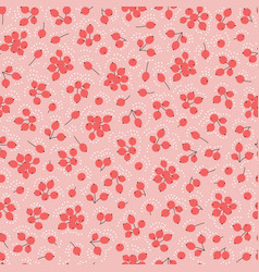 Seamless Pattern With Pink Berries Simple