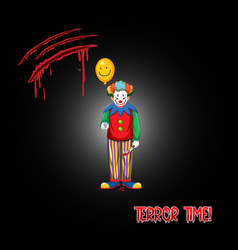 Terror Time Logo With Creepy Clown