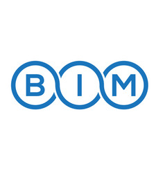 Bim Letter Logo Design On White Background