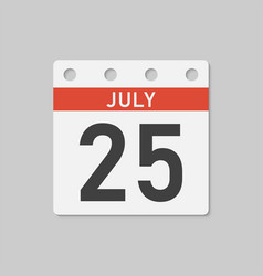 Icon Page Calendar Day - 25 July