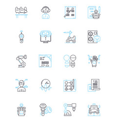 Laser Printing Linear Icons Set Tr Fuser