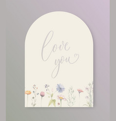 Love You Sign Calligraphy With Watercolor Wild