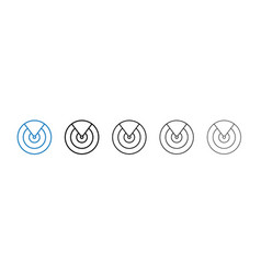 Radar Detection Icon Set On White Background