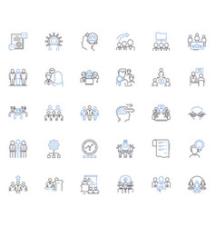 Commercial Workforce Line Icons Collection