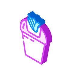 Container For Used Tissues Isometric Icon