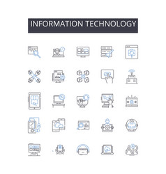 Information Technology Line Icons Collection