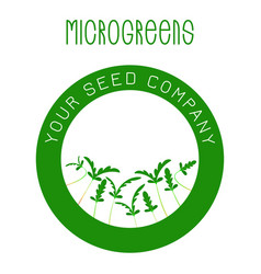 Microgreens Shungiku Seed Packaging Design Round