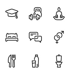 Set Icons On A Theme Basic Human Needs