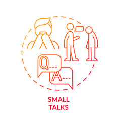 Small Talk Red Gradient Concept Icon