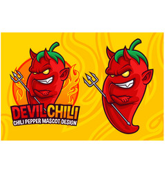 Devil Chili Pepper Mascot Design