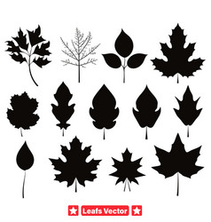 Tranquil Foliage Serene Leaf Silhouette Designs