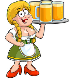 Woman Waitress Cartoon Character