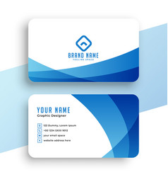 Corporate Modern Blue And White Business Card