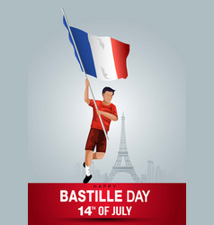 France 14 Th July Happy Bastille Day Man