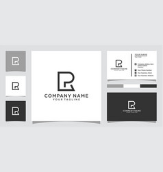 Rp Or Pr Initial Letter Logo Design