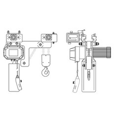 Chain Hoist Schematic Drawing Outline