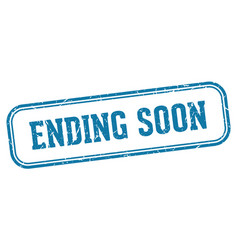 Ending Soon Stamp Ending Soon Rectangular Stamp