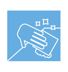 Hand Wiping Line Style Icon