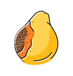 Pear Rotten Food Color Icon