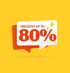 Sale Label With 80 Percent Discount