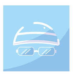 Isolated Swimming Hat And Glasses Icon