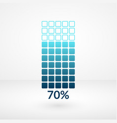 70 Percent Square Chart Isolated Symbol