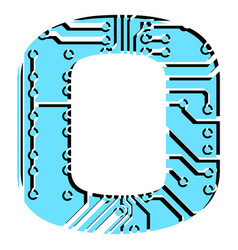 Latin Digital Letter O Perforated With Pcb