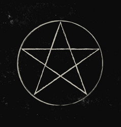 Pentacle Isolated On Dark Background Magic