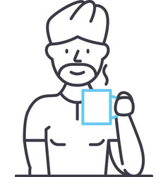 Bartender Line Icon Outline Symbol