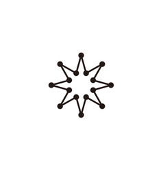 Eight Star Molecules Geometric Symbol Simple Logo