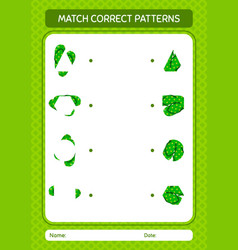 Match Pattern Game With Flip Flop Worksheet