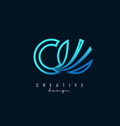 Outline Blue Letters Co C O Logo With Leading