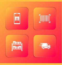 Set Mobile With App Tracking Barcode Warehouse