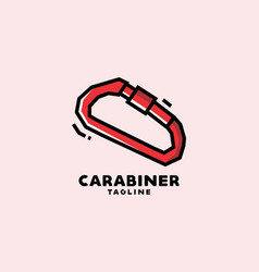 Stiff Art Style Of Red Carabiner