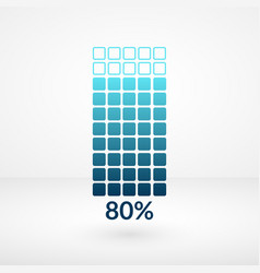 80 Percent Square Chart Isolated Symbol